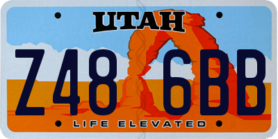 UT license plate Z486BB