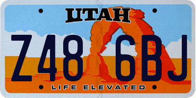 UT license plate Z486BJ