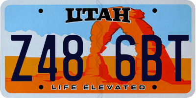 UT license plate Z486BT