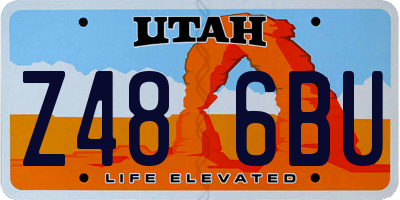 UT license plate Z486BU