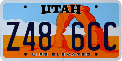 UT license plate Z486CC