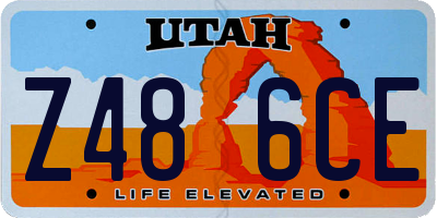 UT license plate Z486CE