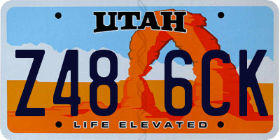 UT license plate Z486CK