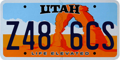 UT license plate Z486CS