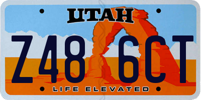 UT license plate Z486CT