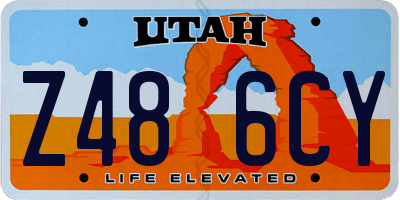 UT license plate Z486CY