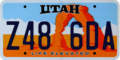 UT license plate Z486DA