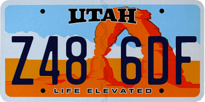 UT license plate Z486DF