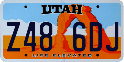 UT license plate Z486DJ
