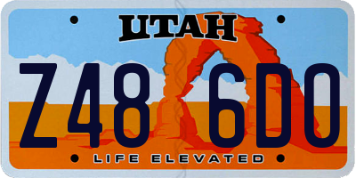 UT license plate Z486DO