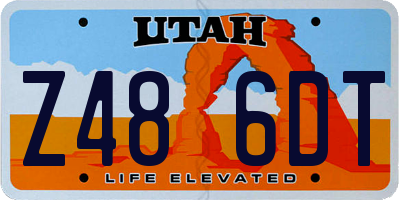 UT license plate Z486DT