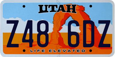 UT license plate Z486DZ
