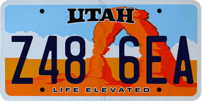 UT license plate Z486EA