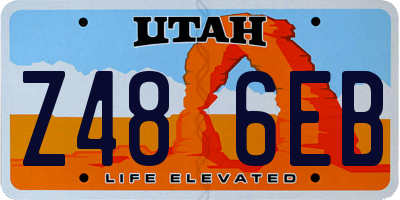 UT license plate Z486EB