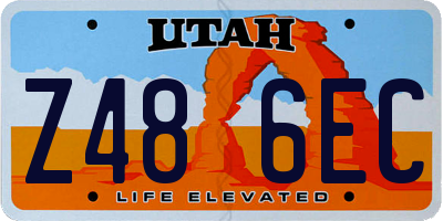 UT license plate Z486EC