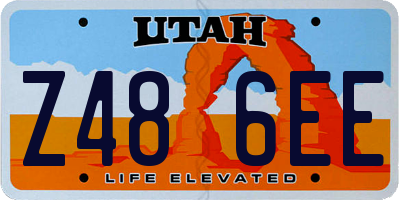UT license plate Z486EE