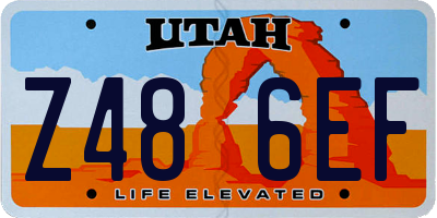 UT license plate Z486EF