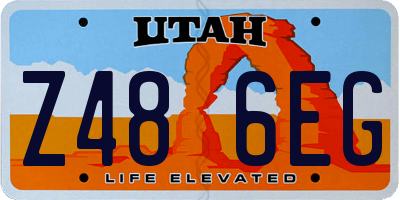 UT license plate Z486EG