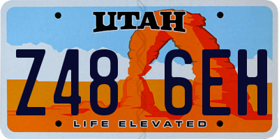 UT license plate Z486EH