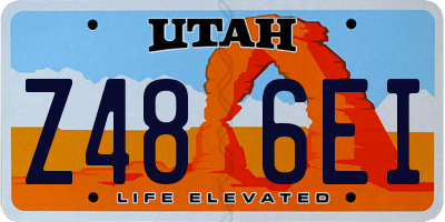 UT license plate Z486EI