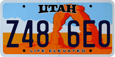UT license plate Z486EO