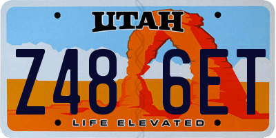 UT license plate Z486ET