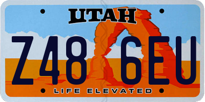 UT license plate Z486EU
