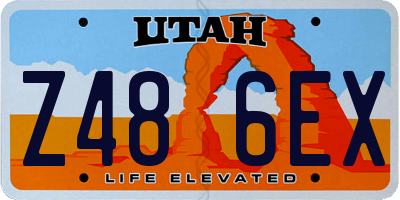 UT license plate Z486EX