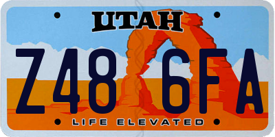 UT license plate Z486FA