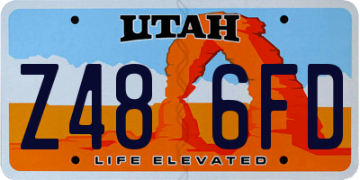 UT license plate Z486FD
