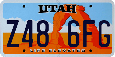 UT license plate Z486FG
