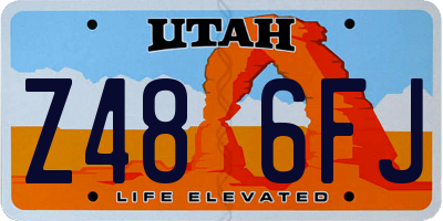UT license plate Z486FJ