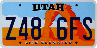 UT license plate Z486FS