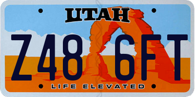 UT license plate Z486FT