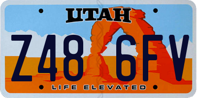 UT license plate Z486FV