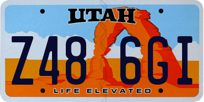 UT license plate Z486GI