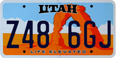 UT license plate Z486GJ