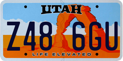 UT license plate Z486GU