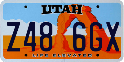 UT license plate Z486GX