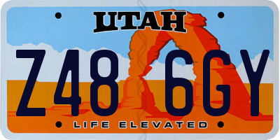 UT license plate Z486GY