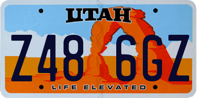 UT license plate Z486GZ