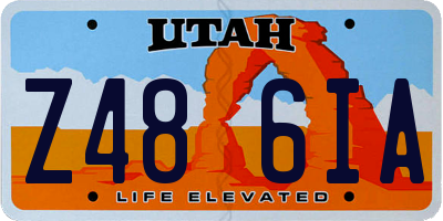 UT license plate Z486IA