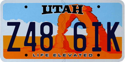 UT license plate Z486IK