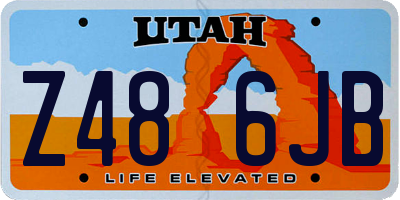 UT license plate Z486JB