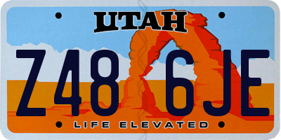 UT license plate Z486JE
