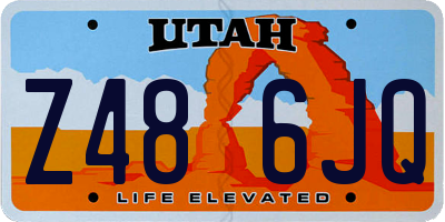 UT license plate Z486JQ