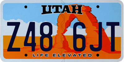 UT license plate Z486JT