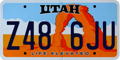 UT license plate Z486JU