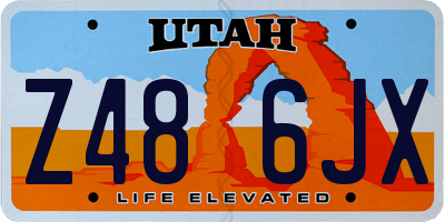 UT license plate Z486JX