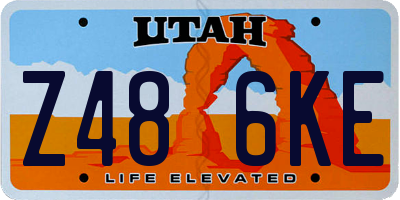 UT license plate Z486KE
